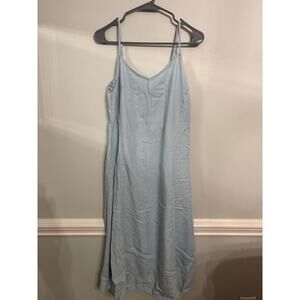 Old Navy Chambray Midi Dress | Size Large | Light Blue | Sleeveless